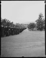 Commencement procession at Occidental College, Eagle Rock (Los Angeles), 1934