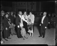 Arrivals at the opening of the Opera season, Los Angeles, 1926