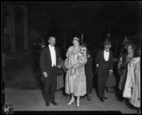 Mrs. Oscar Robert Howard attends grand opening of opera season, Los Angeles, 1926