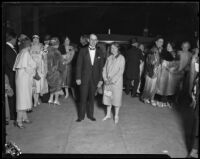 Judge and Mrs. Douglas L. Edmonds at the opening of Samson and Delilah, Los Angeles, 1926