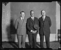 Charlie Paddock, Bob Weaver and Dave Smith, Los Angeles, circa 1926