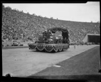 First Continental Congress float at the Pageant of Liberty at the Coliseum, Los Angeles, 1926