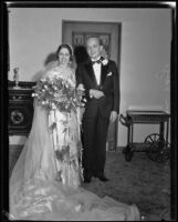 Raymond Paige and Ellen Paige on their wedding day, Los Angeles, 1930