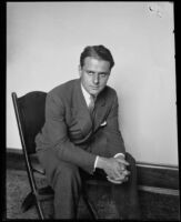 Rodney Pantages attending the murder trial of his mother, Lois Pantages, Los Angeles, 1929