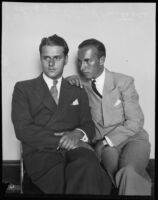 Rodney and Lloyd Pantages attend the murder trial of Lois Pantages, Los Angeles, 1929