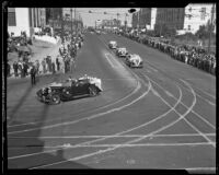 Glimpse of the Preparedness Parade, Los Angeles, 1934