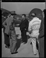Wiley Post with Phillips Petroleum and Lockheed Electra, Los Angeles, circa 1934