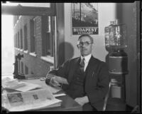 Francis Proiszl, deputy consular agent of Hungary, Los Angeles, 1930