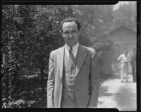 Dr. Harold L. Proppe, minister for the First Baptist Church of Hollywood, Los Angeles, 1935