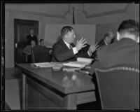 John R. Quinn at a County Supervisors meeting, Los Angeles, 1932-1936