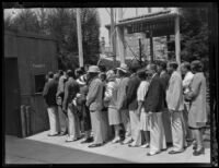 People in line for tickets to the Eighth Annual National Radio Show, Los Angeles, 1930