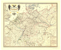 Eisenbahn Karte von Deutschland and Nachbarländern. 1849