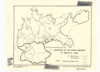 Location of the Paper Industry In Germany, 1925