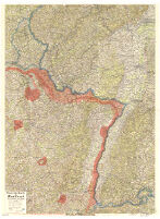 Ravensteinkarte der Westfront von Koblenz bis Basel