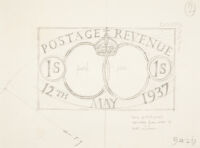 Untitled (George IV Coronation stamp design)