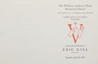Symposium on the life and works of Eric Gill T.O.S.D.