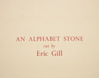 an Alphabet Stone cut by Eric Gill