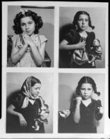 Four photographs of Sylvia Arslan, [1939-1940?]