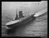 Naval Ship USS Saratoga, rephotographed, 1951