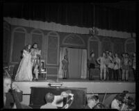 "Rigoletto" production with Enrico Porta and others, Barnum Hall, Santa Monica, 1956