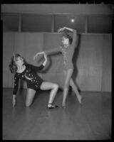 Karinova ballet students strike a dramatic pose, Santa Monica, 1959