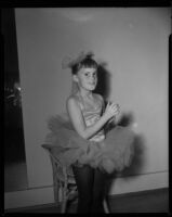 Karinova ballet student posed in a tutu, Santa Monica, 1959