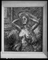 Painting of a half-length female nude by  Mary Angela Davis, 1950-1965