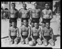 Volleyball players at the Casa Del Mar Hotel, Santa Monica, 1934