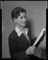 Wayne Kerruish with a book, Santa Monica, 1943-1945