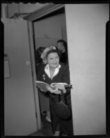 Director Louise Glaum, during the production of "O.K. By Me," Los Angeles, 1952