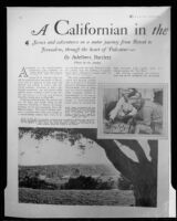 Page of Article "A Californian in the Holy Land," circa 1929