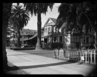 View of houses, likely on Ocean Ave., Santa Monica