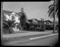 View of houses, likely on Ocean Ave., Santa Monica, circa 1952