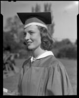 Los Angeles High School senior in cap and gown, Los Angeles, 1940