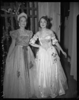 “Lucia di Lammermoor" cast members Natalie Garrotto and Catherine Mazet backstage, John Adams Auditorium, Santa Monica, 1951