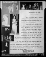 Manuscript with photographs regarding a Santa Monica Civic Opera production of “Lucia di Lammermoor,” Santa Monica, 1951