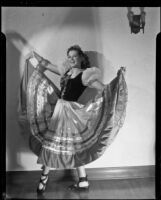 Jaqueline Clarke in a dance costume, Los Angeles, 1939