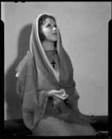 Jaqueline Clarke in a biblical costume, Los Angeles, 1939