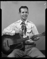 Rusty Gotcher with guitar, Los Angeles, 1941