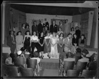 Ensemble cast from a theatrical performance, Robert Major School of Acting in a performance, Beverly Hills, 1949