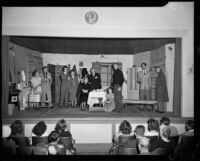 Cast members in a theatrical performance, Robert Major School of Acting, Beverly Hills, 1949
