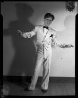 Wayne Kerruish in a tuxedo tap dancing, Santa Monica, 1944