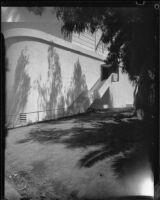 Side view of Barnum Hall Theatre, Santa Monica High School, 1938