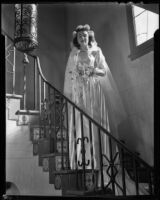 Shirley Roberta Doman as a bride, [Beverly Hills?], 1946