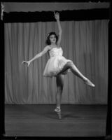 Ballet student posing, Los Angeles, circa 1941