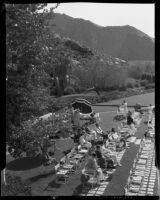 People watching tennis at the Palm Springs Tennis Club, Palm Springs, 1941
