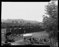 People watching tennis at the Palm Springs Tennis Club, Palm Springs, 1941