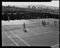 Tennis court at the Palm Springs Tennis Club, Palm Springs, 1941