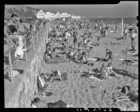 Crowd at the beach, Santa Monica, 1949