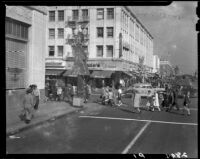 Santa Monica Boulevard and 3rd Street at Christmas Time, Santa Monica, 1945-1947